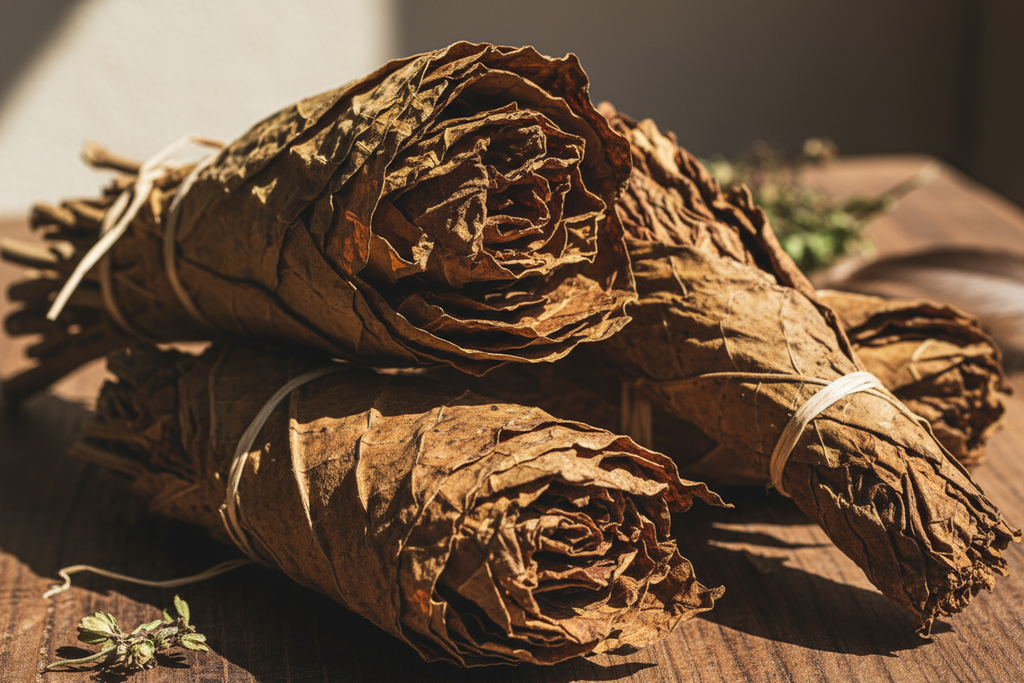 Dried mapacho tobacco